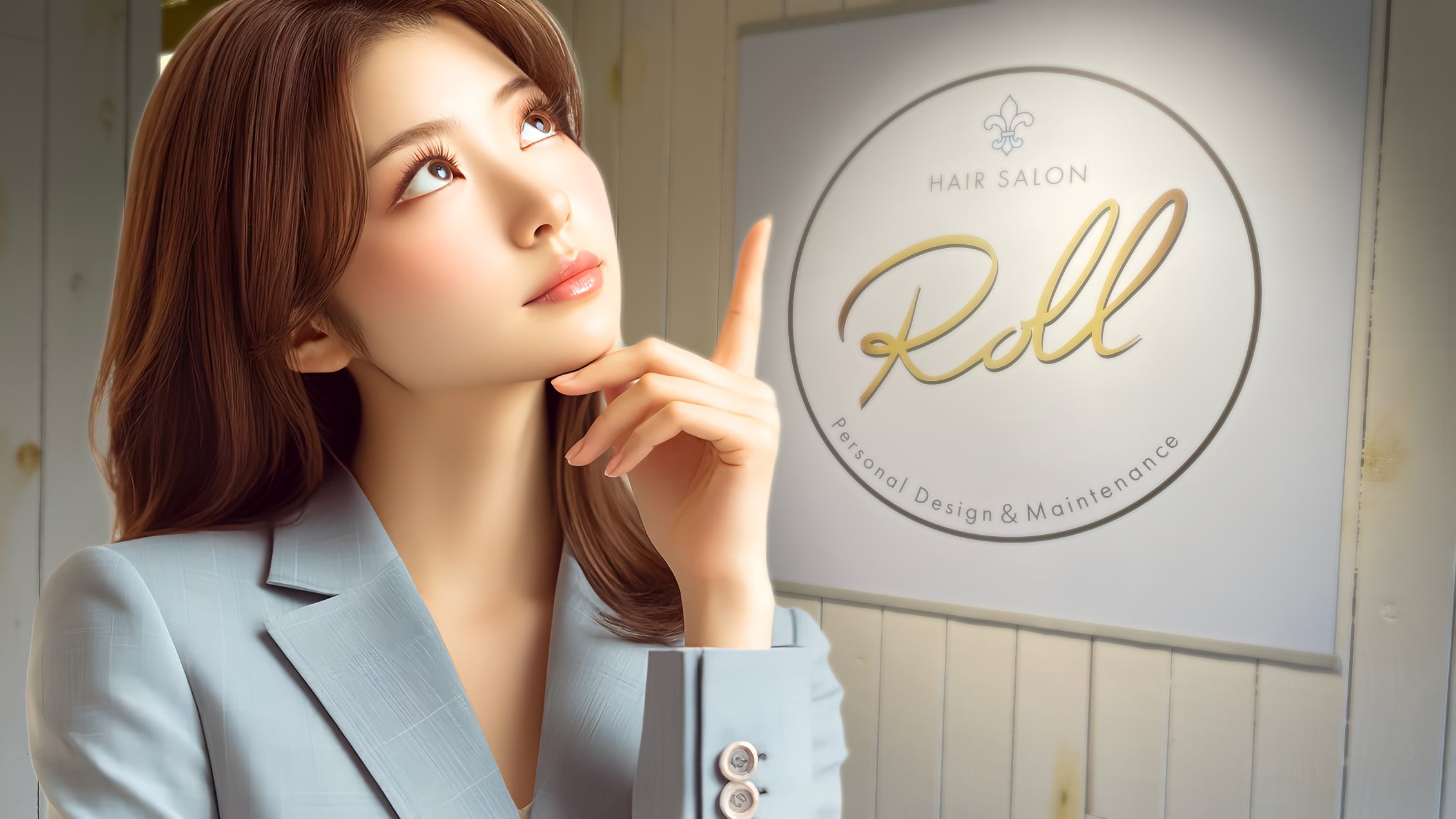 悩む女性 Hair Salon ROLL 尼崎立花店